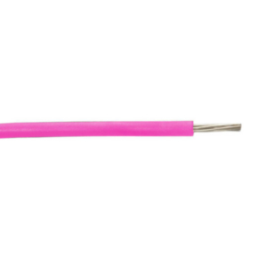 16 AWG, UL 1007 Lead Wire, 26 Strand, 105C, 300V, Tinned copper, PVC, Pink