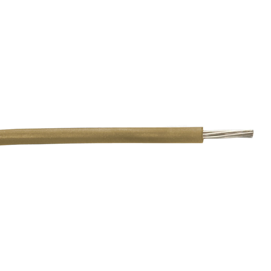 16 AWG, UL 1007 Lead Wire, 26 Strand, 105C, 300V, Tinned copper, PVC, Tan