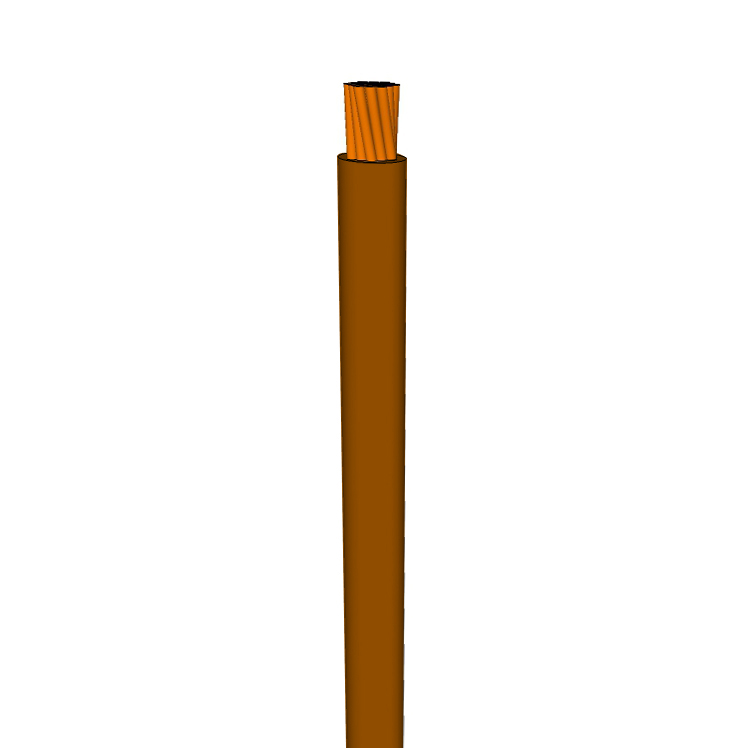 12 AWG, UL 1015 Lead Wire, 65 Strand, 105C, 600V, Bare copper, PVC, Brown