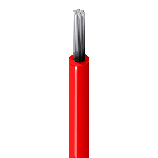 10 AWG, UL 1015 Lead Wire, 105 Strand, 105C, 600V, PVC, Red, 8910