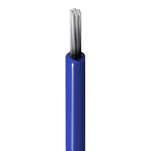 14 AWG, UL 1015 Lead Wire, 41 Strand, 105C, 600V, PVC, Dark blue, 8916