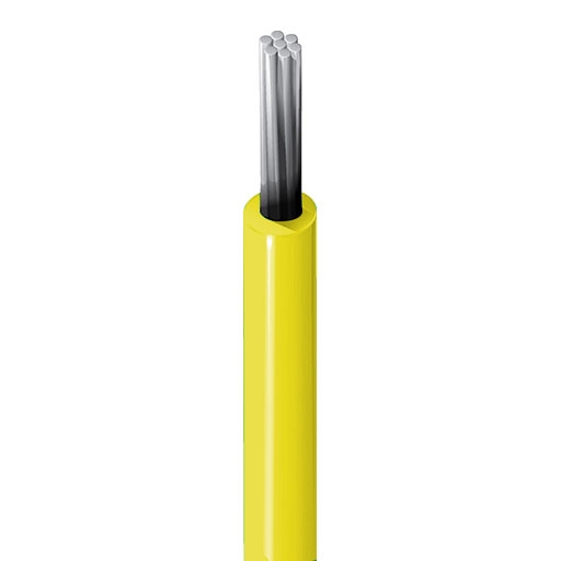 16 AWG, UL 1061 Lead Wire, 19 Strand, 80C, 300V, SRPVC, Yellow, 9980