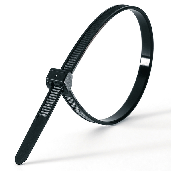 Outside Serrated Tie, 18 LBS, Black