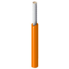 16 AWG, UL 1180 Lead Wire, 19 Strand, 200C, 300V, PTFE, Orange, 83030