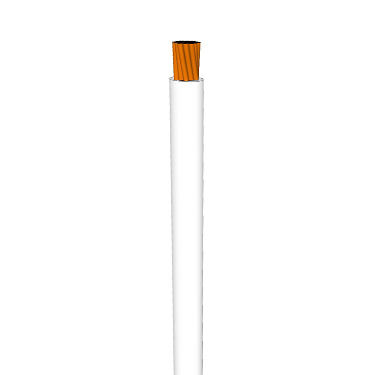 14 AWG, UL 1015 Lead Wire, 19 Strand, 105C, 600V, PVC, White