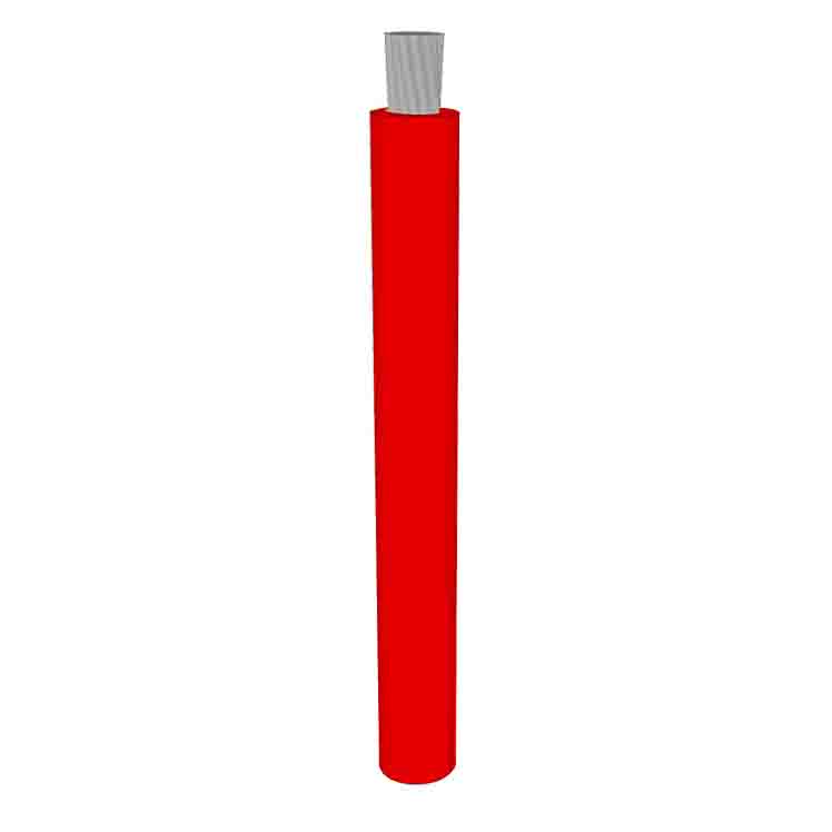 12 AWG, SIS Lead Wire, 65 Strand, 90C, 600V, Tinned copper, XLPE, Red