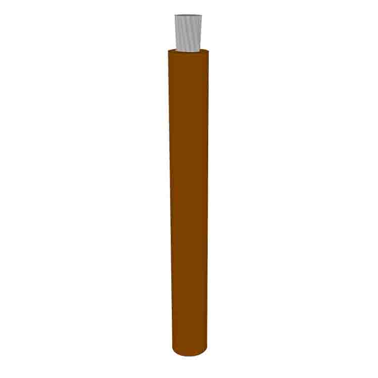 12 AWG, SIS Lead Wire, 65 Strand, 90C, 600V, Tinned copper, XLPE, Brown