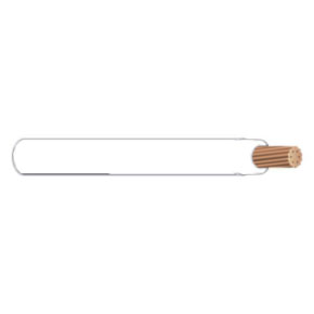 10 AWG UL THHN Building Wire, Bare copper, 19 Strand, PVC, 600V, White