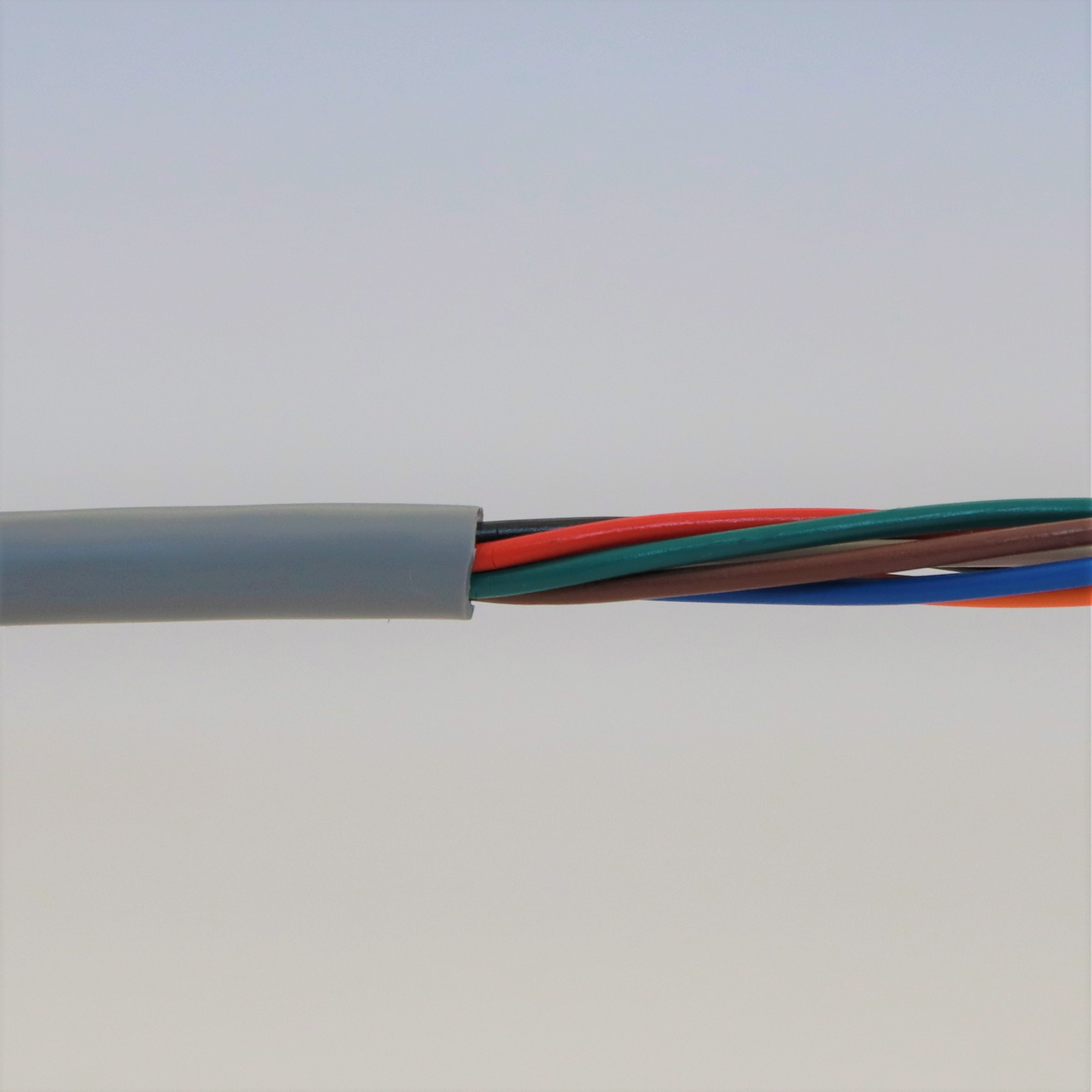 UL 2464 AWM, 22 AWG, Multi-conductor Electronic Cable, 7 Conductors, Unshielded, Gray