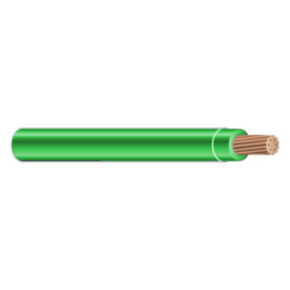 10 AWG UL THHN Building Wire, Bare copper, 19 Strand, PVC, 600V, Green