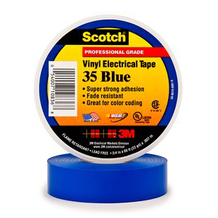 Color Coding Tape, 17lbs, Rubber Resin Adhesive, Blue