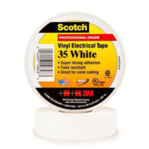 Color Coding Tape, 17lbs, Rubber Resin Adhesive, White