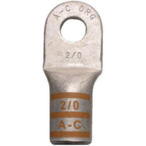 Uninsulated Lug, 1/0, 2.40", Tinned Plated Copper, Black