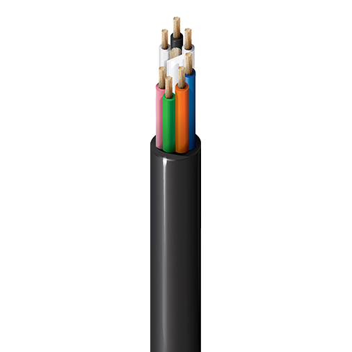 UL SOOW Portable Cord, 16 AWG, 65 Strand, 5C, CPE, Black