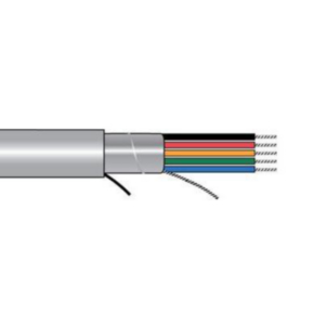 16 AWG Multi-Conductor Electronic Cable, 5 Conductor, Shielded, Gray