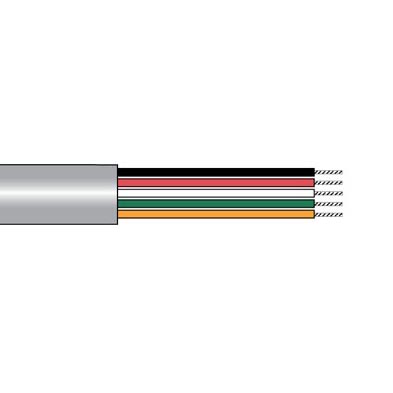 16 AWG, Multi-conductor Electronic Cable, 5 Conductor, Unshielded, Gray