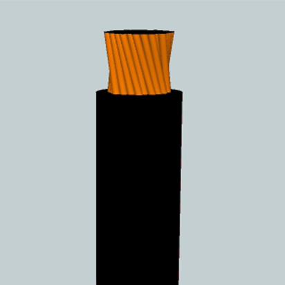 SGR Battery Cable, 1/0 AWG, 1C, Unshielded, 60V, EPDM Insulated, Black
