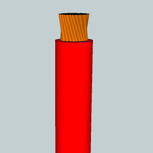 SGR Battery Cable, 1/0 AWG, 1C, Unshielded, 60V, EPDM Insulated, Red