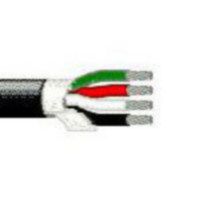 14 AWG Multi-Conductor Electronic Cable, 4 Conductor, Unshielded, Black, 5102U1