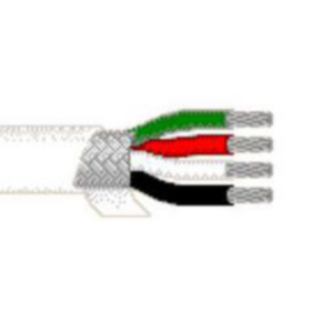Type E Cable, 26 AWG, 4 Conductor, SRPVC Insulated, TFE Jacket, White