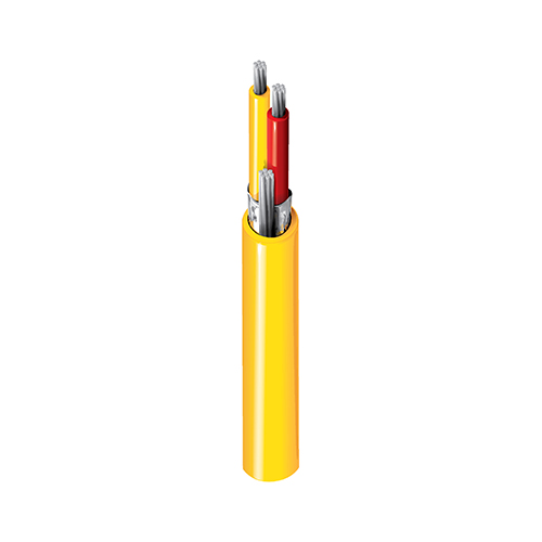 Type KX Extension Grade Thermocouple Wire, 20 AWG, 2C, Stranded, FEP Insulation, Yellow