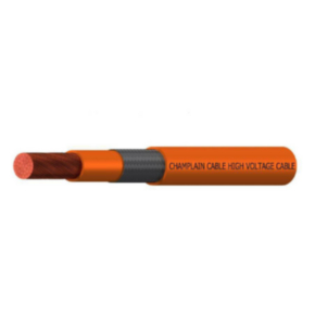 Electric & Hybrid Vehicle Battery Cable, 1/0 AWG, 1C, TINNED COPPER BRAID, 1kV, EXRAD HVFX Insulated, Orange