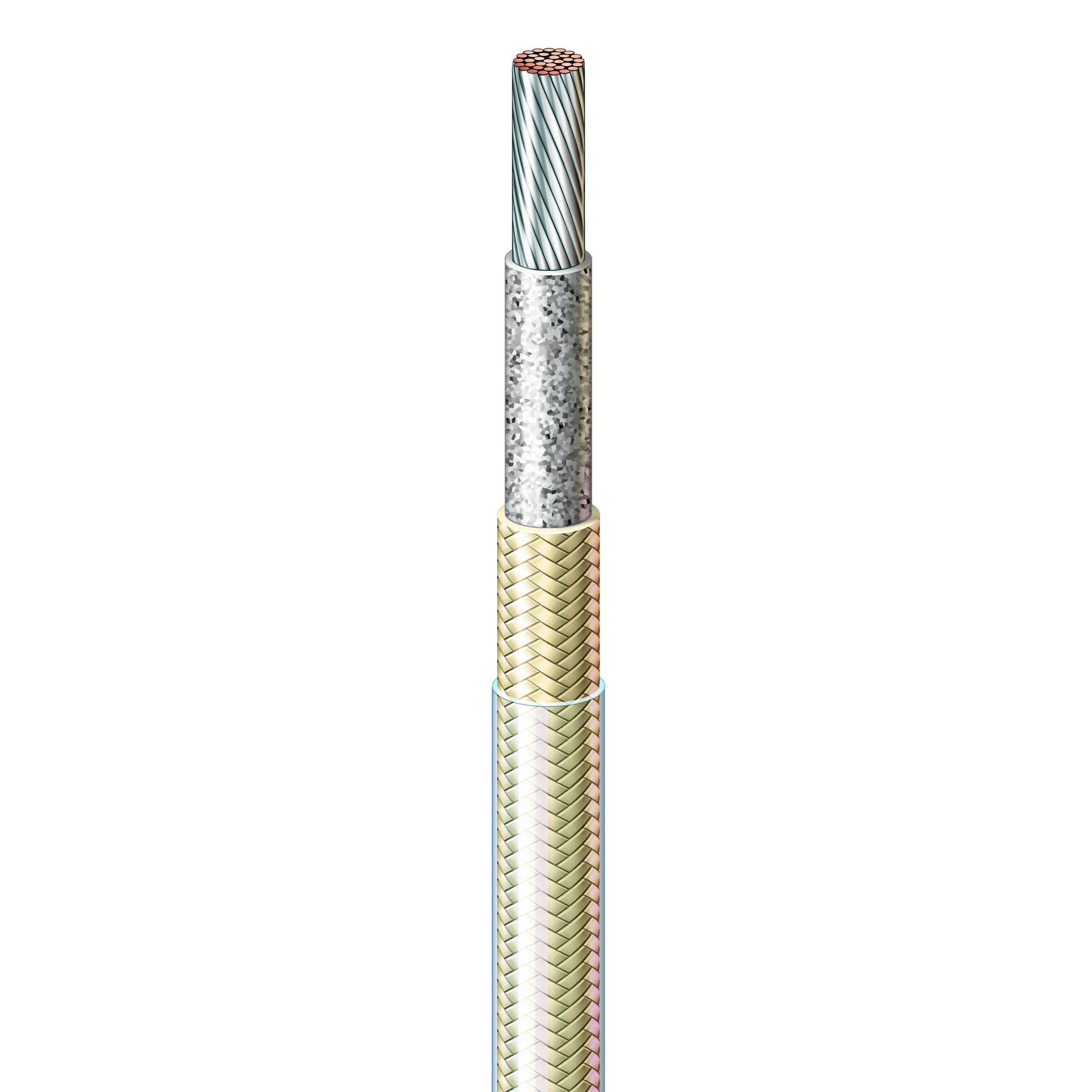 10 AWG, UL 5400 Lead Wire, 105 Strand, 550C, 600V, Nickel clad copper, MICA TAPE, Black