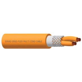 Electric & Hybrid Vehicle Battery Cable, 1.5MM2, 2C, ALUMINUM FOIL AND TINNED COPPER BRAID, 1kV, EXRAD ERGO-FLEX Insulated, Orange