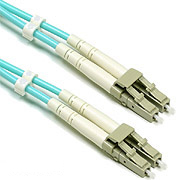 10M LC Assembly, Fiber Optic, LC/LC, Aqua