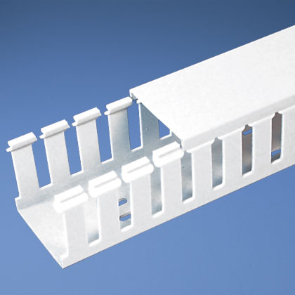 Duct, 1.06"x6'x0.92", Wide Slot Wall, Lead-free PVC, White