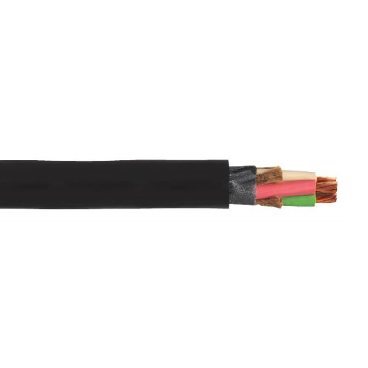 Type W Mining Cable, 8 AWG, 2 Conductor, 133 Strand, 2kV, Black