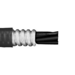 Type MC Control Cable, 6 AWG, 3 Conductor, Unshielded, Black
