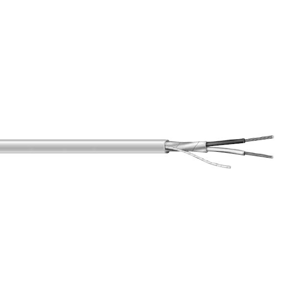 14 AWG Multi-Conductor Audio Cable, 2 Conductor, Shielded, Gray