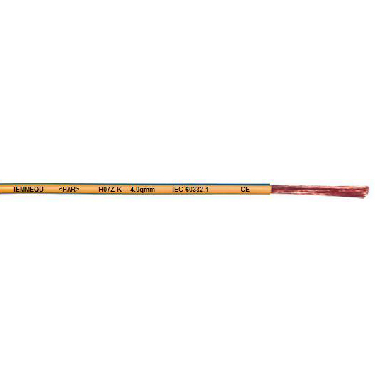 H05Z-K <lt/>HAR<gt/> International Lead Wire, 20, 300V/500V, LSZH XLPO Insulated, Black