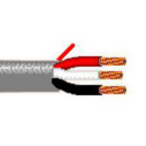 16 AWG Multi-Conductor Audio Cable, 3 Conductor, Unshielded, Gray, 5201UE