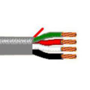 16 AWG Multi-Conductor Electronic Cable, 4 Conductor, Shielded, Black, 5202UE
