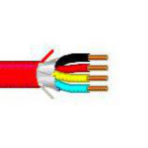 16 AWG Multi-Conductor Electronic Cable, 4 Conductor, Shielded, Red, 5222FJ