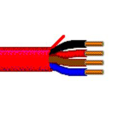 16 AWG Multi-Conductor Electronic Cable, 4 Conductor, Unshielded, Red, 6222UL
