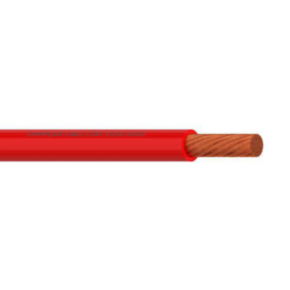 Electric & Hybrid Vehicle Battery Cable, 10 AWG, 1C, Unshielded, 600V, EXRAD FX Insulated, SAE J-1127, Red