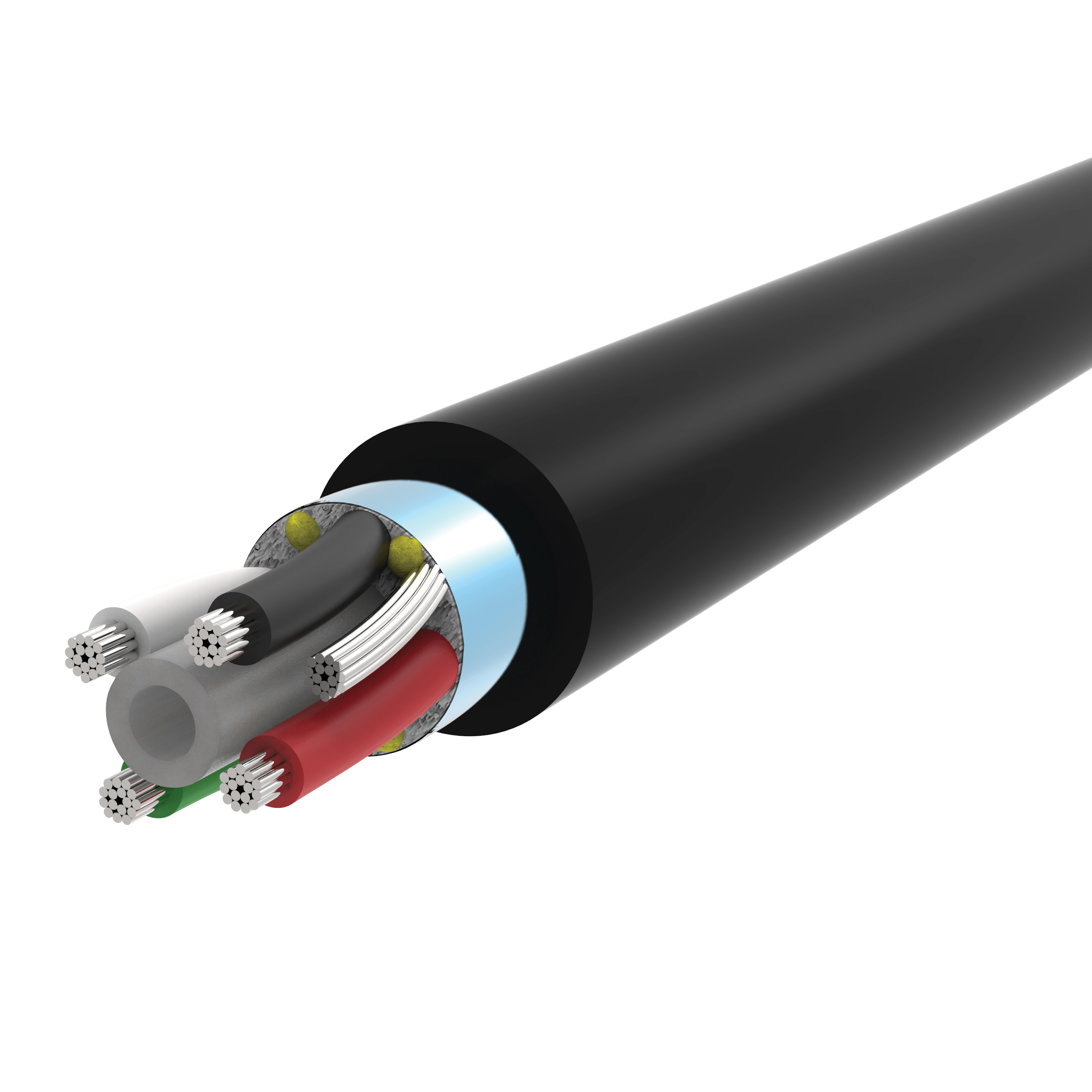 16 AWG, Multi-conductor Electronic Cable, 4 Conductor, Unshielded, Black