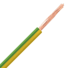 H05V-K <lt/>HAR<gt/> International Lead Wire, 0.50MM2, 300V/500V, PVC Insulated, Green/yellow