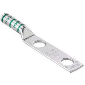 Uninsulated Lug, #1, Tinned Plated Copper, Green