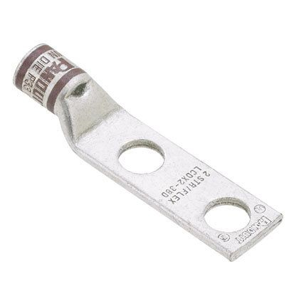LCDXN750-38D-3, 777MCM, 2-HOLE, 3/8" STUD, STR LUG, LCDXN750-38D-3