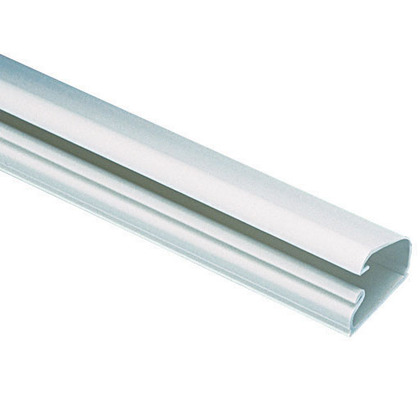 Duct, 0.58"x10'x1.01", Solid Wall, PVC, White