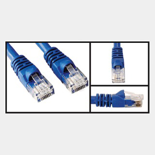1' Network/LAN Patch Cord, Cat 6, RJ45/RJ45, Blue