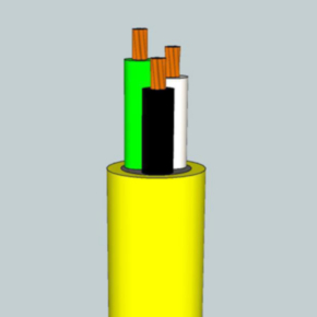 UL STOOW Portable Cord, 16 AWG, 26 Strand, 2C, PVC, Yellow