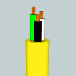 UL SEOOW Portable Cord, 12 AWG, 65 Strand, 3C, TPE, Yellow