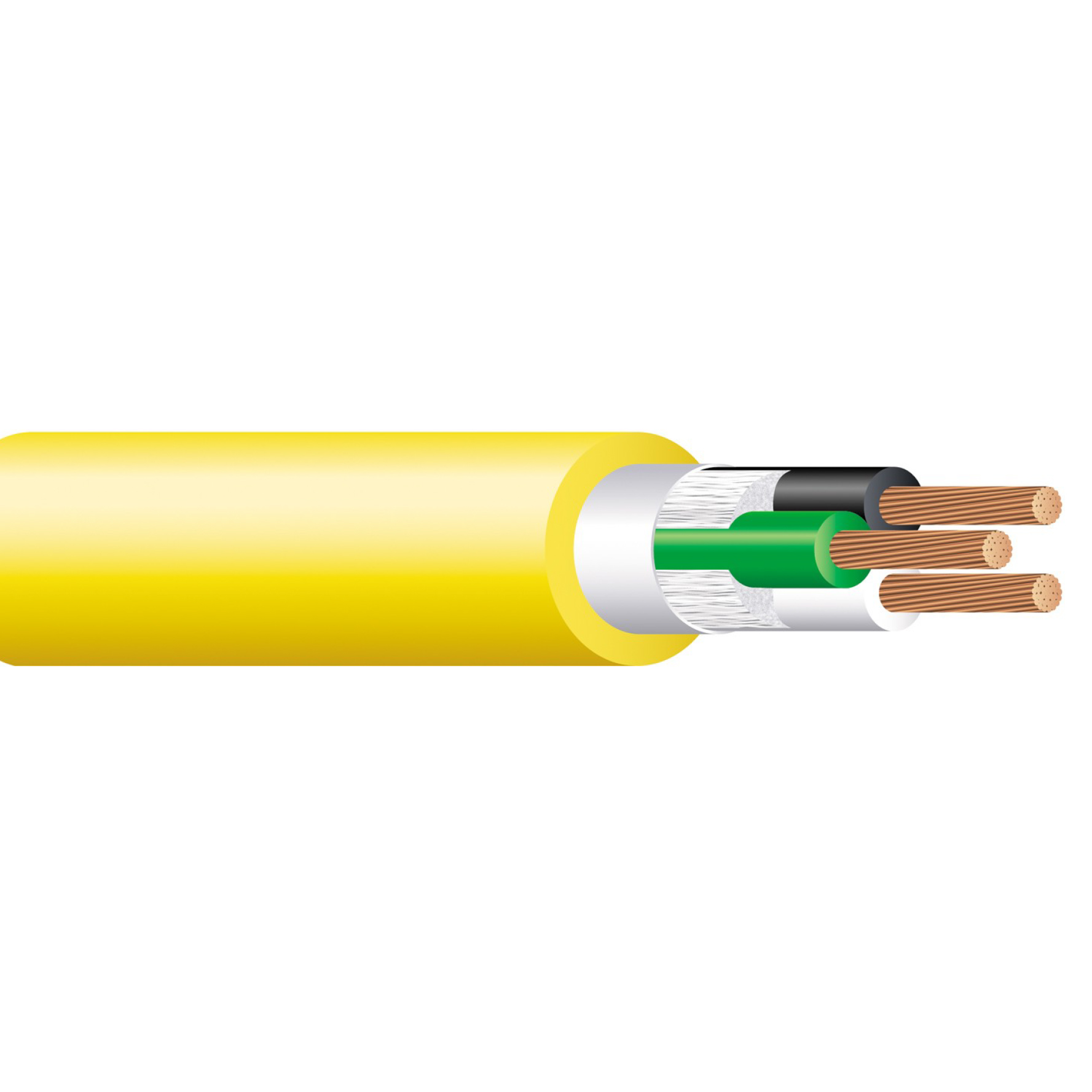 UL SEOOW Portable Cord, 14 AWG, 41 Strand, 4C, TPE, Yellow