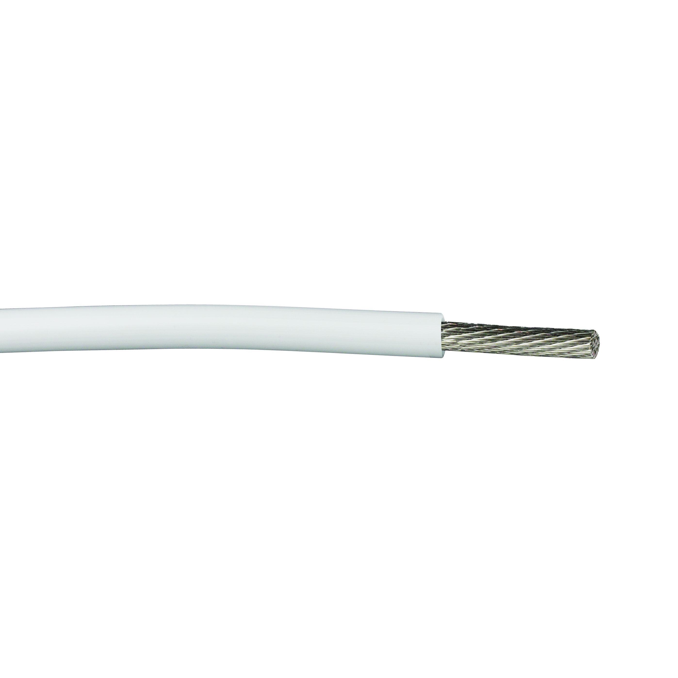 10 AWG, UL 3212 Lead Wire, 105 Strand, 150C, 600V, Tinned copper, SILICONE, White
