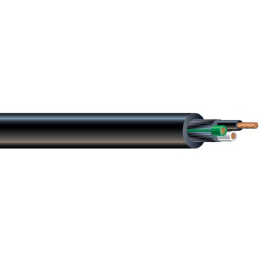 UL SJEOOW Portable Cord, 18 AWG, 16 Strand, 2C, TPE, Black